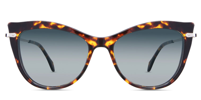 Susan Blue Sunglasses Gradient in the Tortoise variant - it's a full-rimmed frame with acetate built-in nose pads.