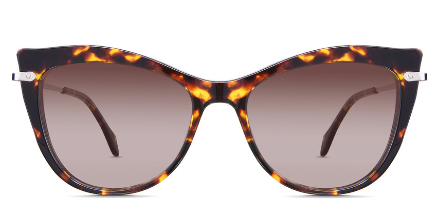 Susan Rose Sunglasses Gradient in the Tortoise variant - it's a full-rimmed frame with acetate built-in nose pads.