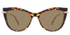 Susan Beige Sunglasses Solid in the Tortoise variant - it's a full-rimmed frame with acetate built-in nose pads.