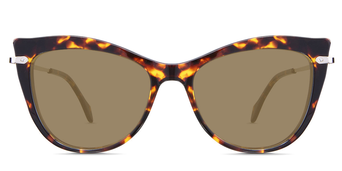 Susan Beige Sunglasses Solid in the Tortoise variant - it's a full-rimmed frame with acetate built-in nose pads.