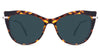 Susan Blue Sunglasses Solid in the Tortoise variant - it's a full-rimmed frame with acetate built-in nose pads.