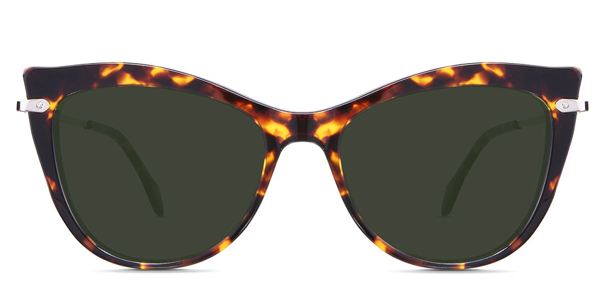 Susan Green Sunglasses Solid in the Tortoise variant - it's a full-rimmed frame with acetate built-in nose pads.