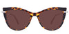 Susan Rose Sunglasses Solid in the Tortoise variant - it's a full-rimmed frame with acetate built-in nose pads.
