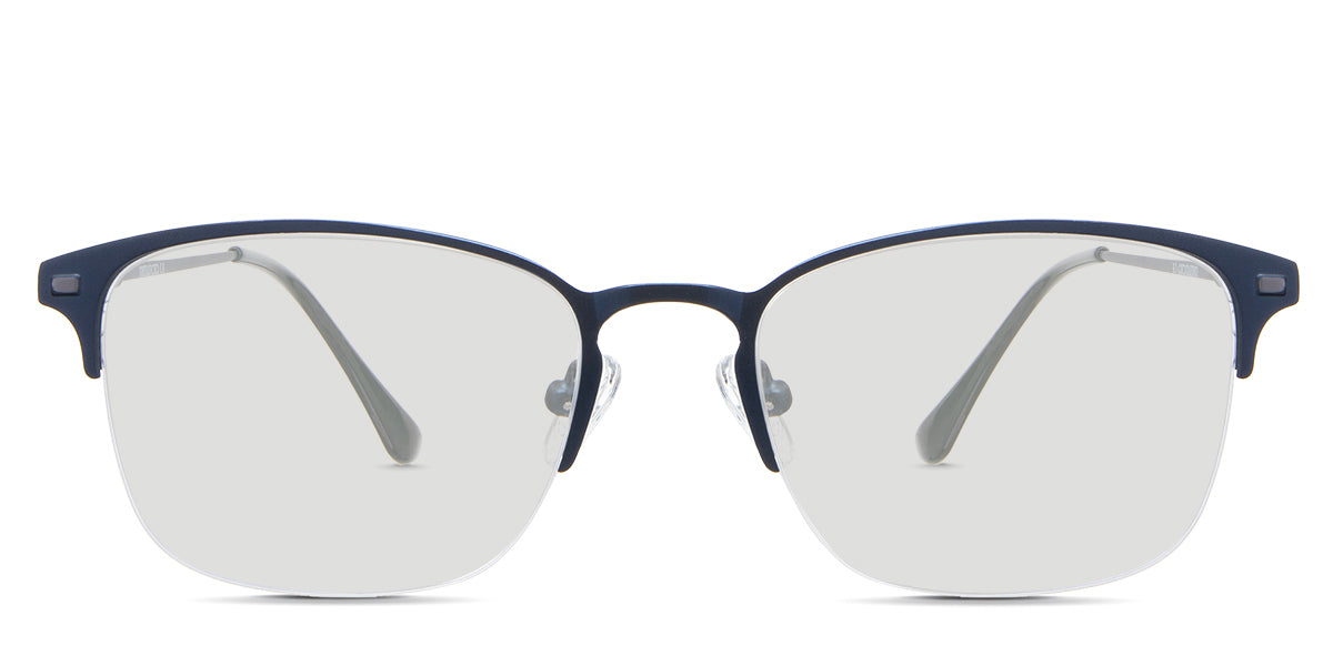 Tane black Standard Solid in the Delft variant - fit narrow to medium face sizes and have a decorative rectangular shape rivet at the end piece and a thin temple 145mm long.