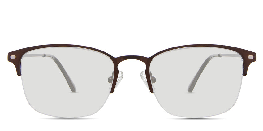 Tane black Standard Solid in the Kobe variant - have a thin rectangular viewing lens with a narrow-width nose bridge and a combination of metal arm and acetate tips.