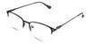 Tane Eyeglasses in the rooks variant - it's a half-rimmed metal frame.