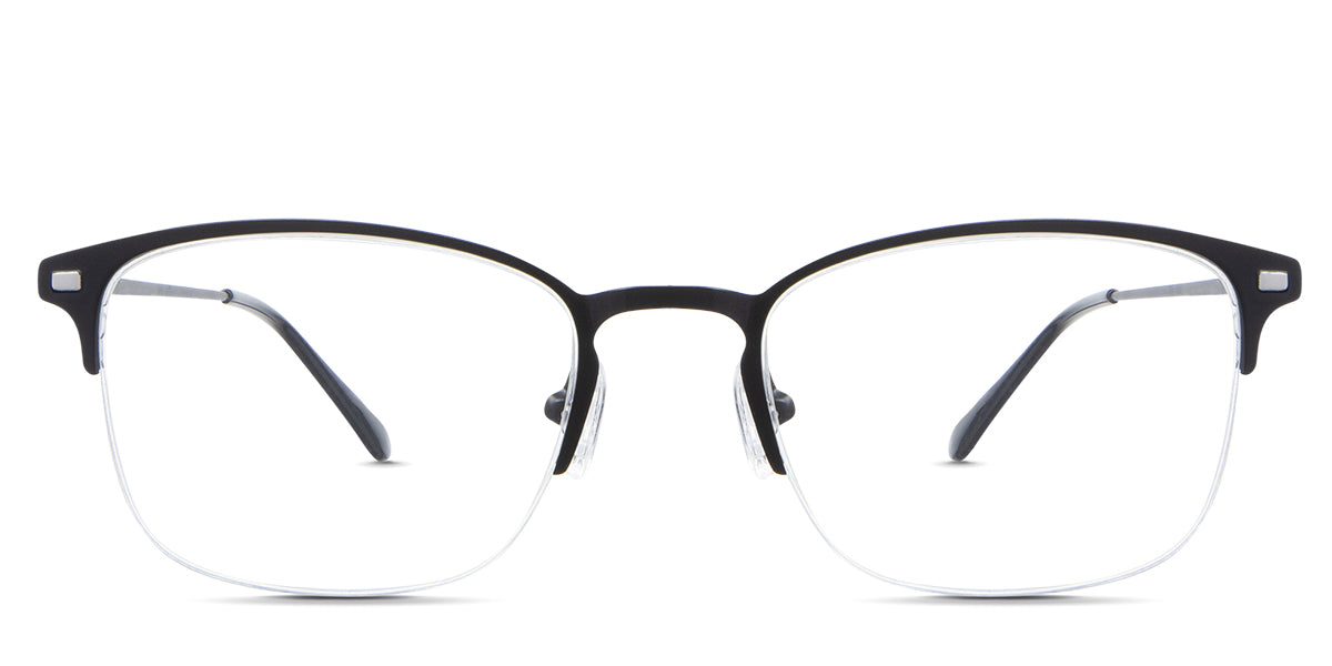 Tane eyeglasses in the rooks variant - it's a rectangular frame in color black. ￼ Edit alt text