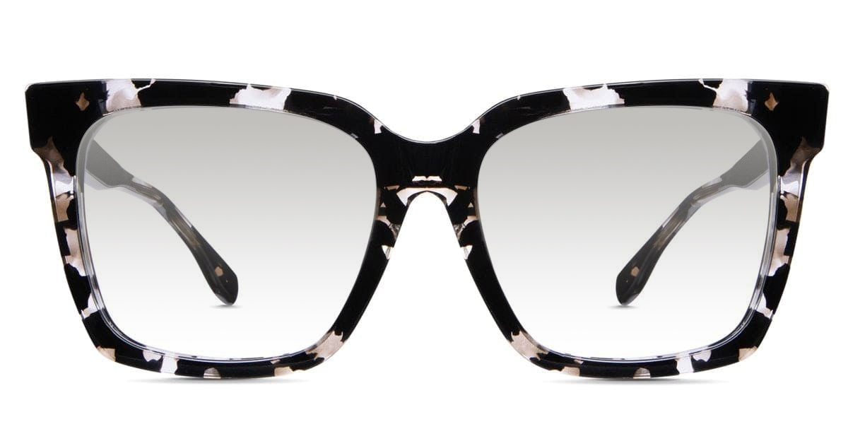 Tanu black tinted Gradient glasses in velvet variant that's best fit for medium to wide faces
