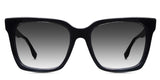 Tanu black tinted Gradient prescription sunglasses in jet-setter variant which has Hip logo on temple arms