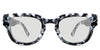 Taro black tinted Standard Solid glasses in charcoal variant in tortoiseshell pattern
