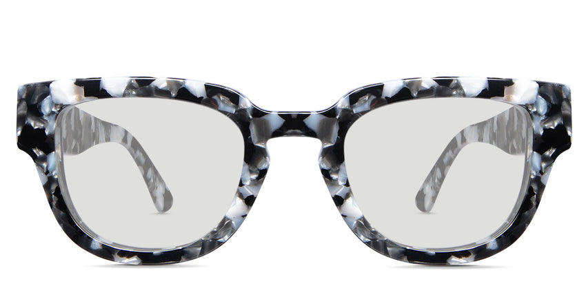 Taro black tinted Standard Solid glasses in charcoal variant in tortoiseshell pattern