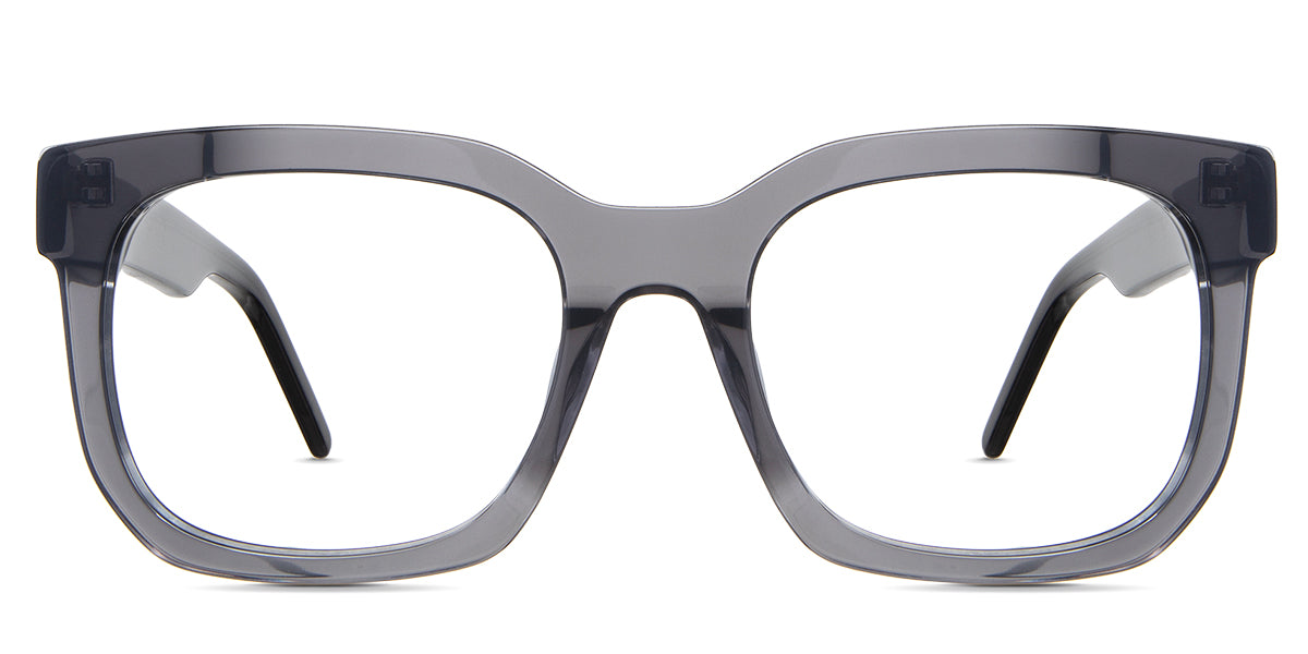Tatum eyeglasses in the sooty variant - it's a square frame in color gray.