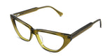 Tavi eyeglasses in the pine variant - have a narrow nose bridge and a broad end piece.