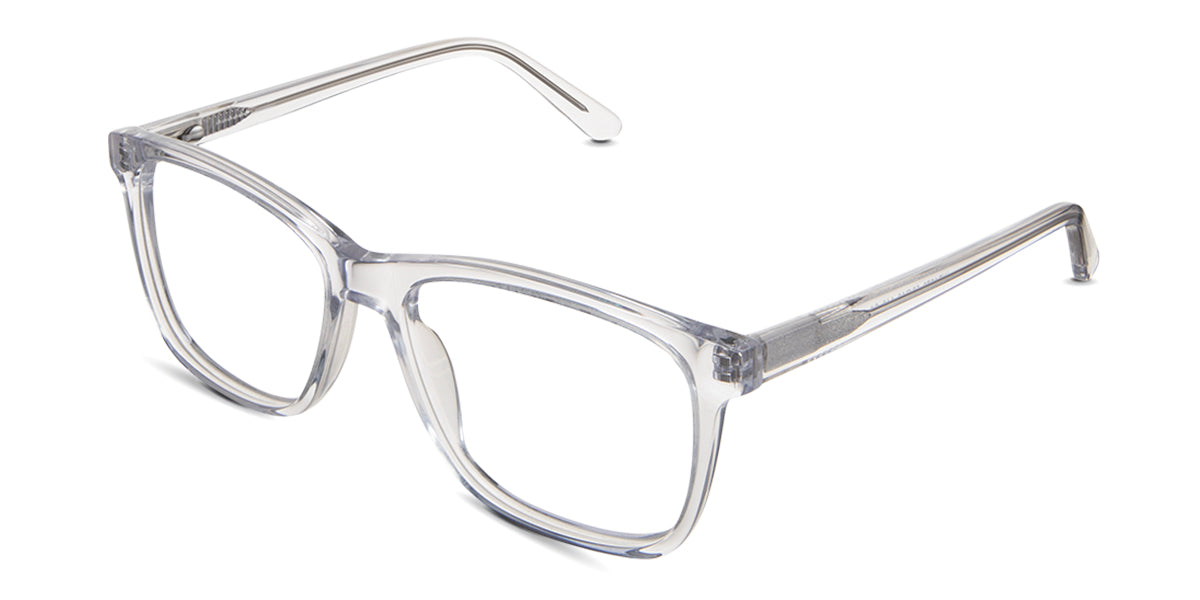 Tavo eyeglasses in the cloudsea variant -have a narrow U-shaped nose bridge.