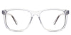 Tavo eyeglasses in the cloudsea variant - it's a colorless transparent frame in a rectangular shape.