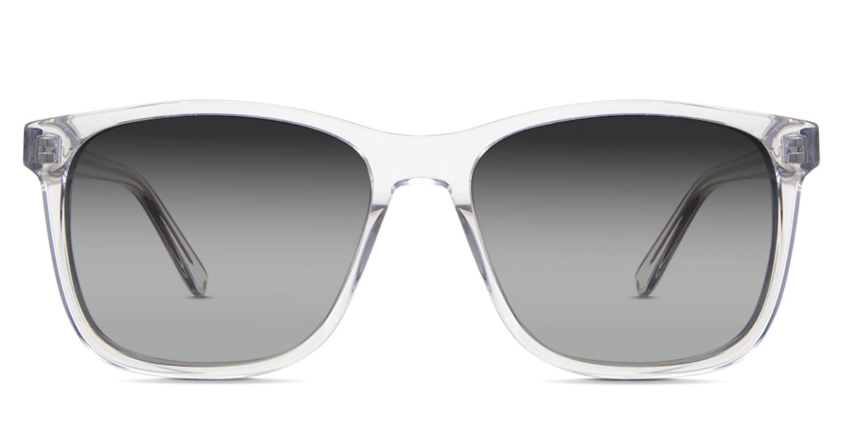 Tavo black tinted Gradient sunglasses in the cloudsea variant - is a rectangular frame with a narrow U-shaped nose bridge.