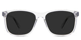 Tavo black tinted Standard Solid sunglasses in the cloudsea variant - is a rectangular frame with a narrow U-shaped nose bridge.