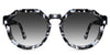 Taxo black tinted Gradient glasses in charcoal variant in round shape