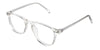 Thea eyeglasses in the crystal variant - have a high nose bridge.
