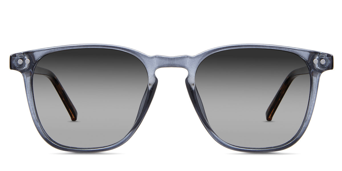 Thea black tinted Gradient in the Marengo variant - it's a round-square-shaped frame with a built-in nose bridge.