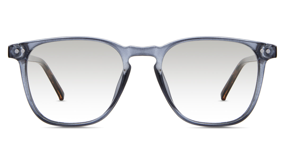 Thea black tinted Gradient in the Marengo variant - it's a round-square-shaped frame with a built-in nose bridge.