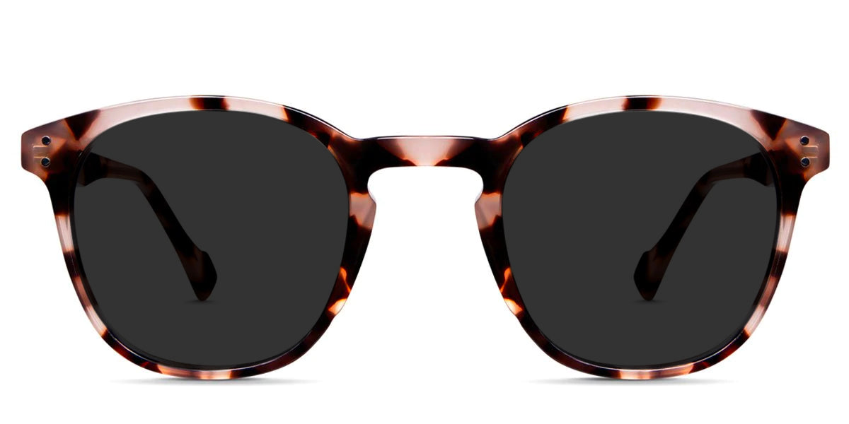 Thomas Gray Polarized prescription sunglasses in salted caramel variant in round tortoise style