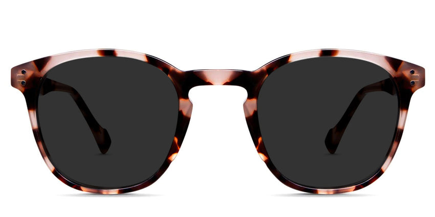 Thomas Gray Polarized prescription sunglasses in salted caramel variant in round tortoise style