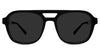 Tima Gray Polarized glasses  in the Midnight variant - it's a full-rimmed aviator-shaped frame with a square viewing lens and a built-in nose pad.