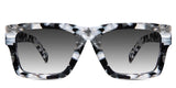 Tori black tinted Gradient sunglasses in charcoal variant in square shape
