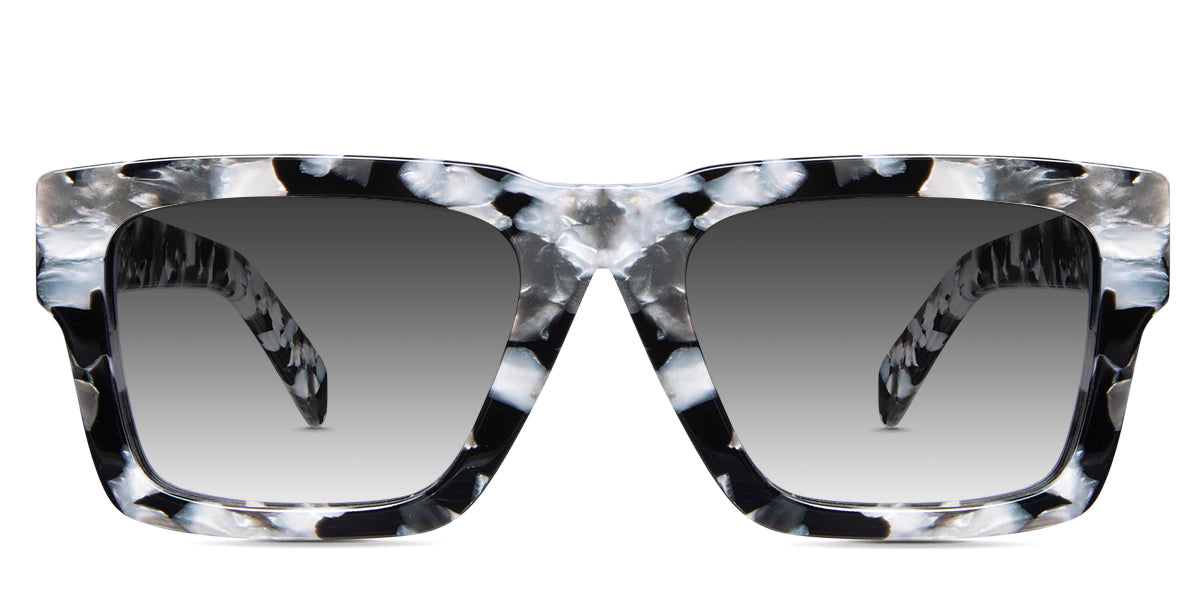 Tori black tinted Gradient sunglasses in charcoal variant in square shape