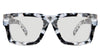 Tori black tinted Standard Solid sunglasses in charcoal variant in square shape