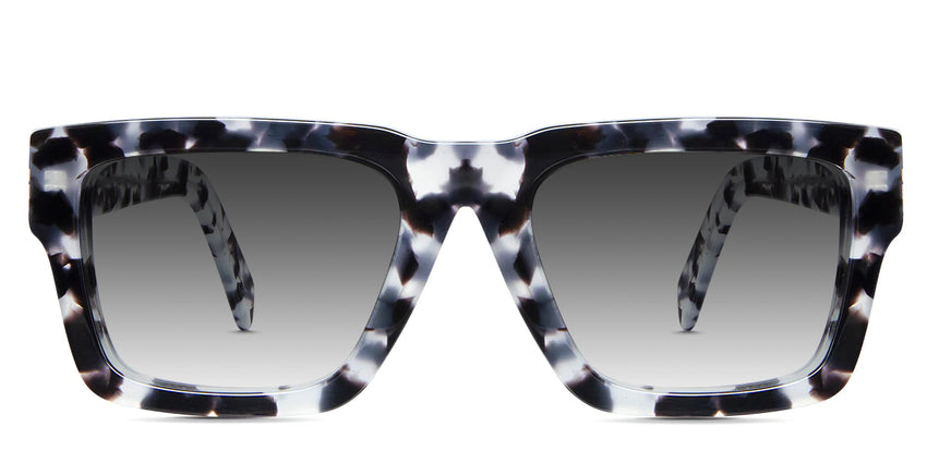 Tori black tinted Gradient sunny eyeglasses in moonlight variant with acetate material in square shape