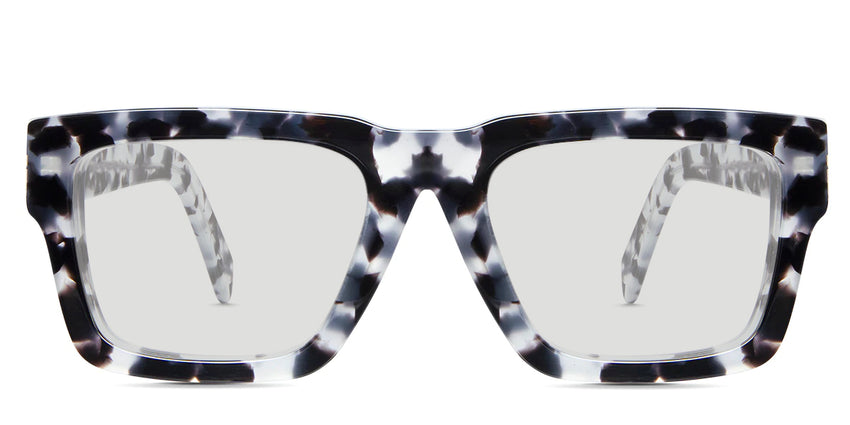 Tori black tinted Standard Solid sunny eyeglasses in moonlight variant with acetate material in square shape