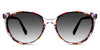 Torres black tinted Gradient sunglasses in ruddy oak variant - with clear outer border and pattern on inner side