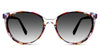 Torres black tinted Gradient sunglasses in ruddy oak variant - with clear outer border and pattern on inner side