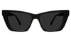Tribo Gray Polarized glasses in midnight variant - it's a medium size frame combination of rectangular and cat-eye looking shape