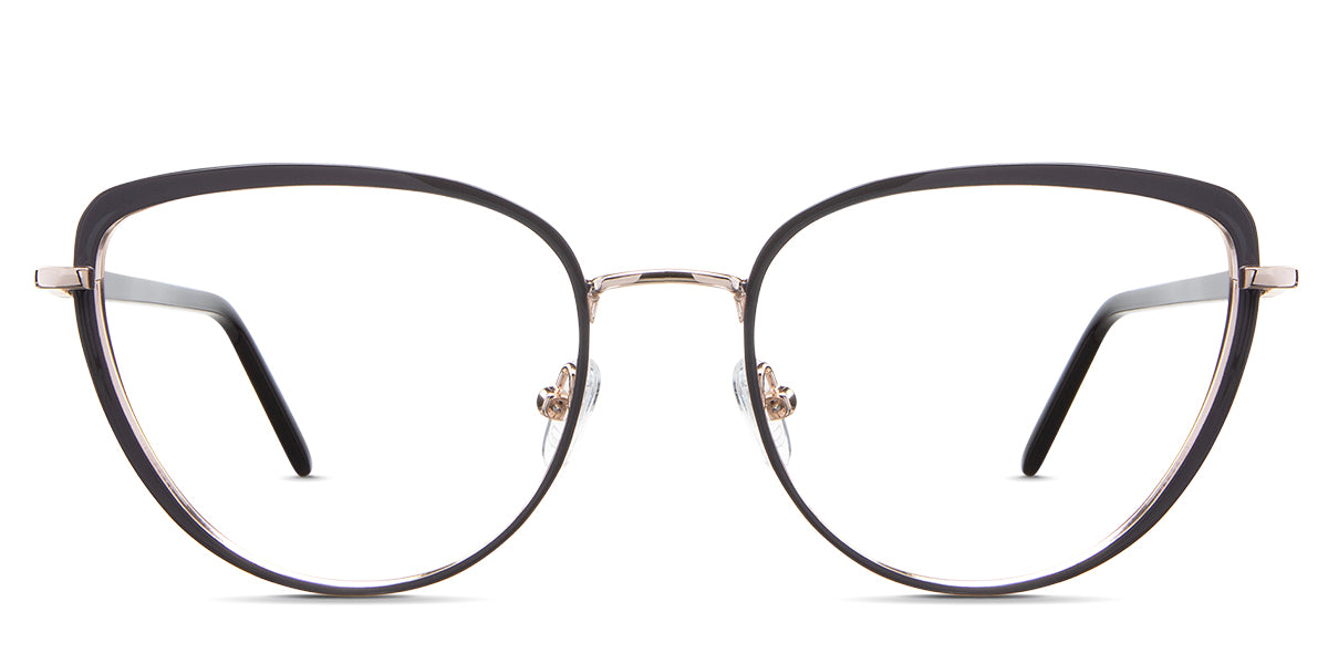 Trinity eyeglasses in the elk variant - it's a metal frame in brown and gold colors.