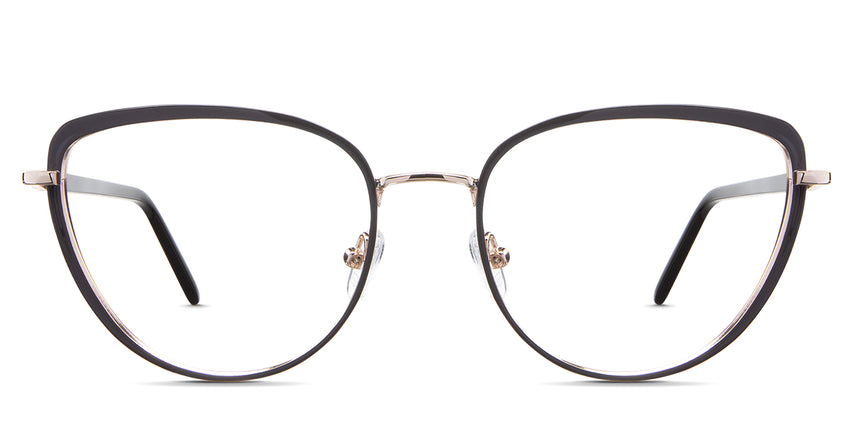 Trinity eyeglasses in the elk variant - it's a metal frame in brown and gold colors.