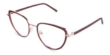 Trinity eyeglasses in the oxblood variant - have adjustable nose pads.
