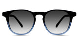 Turner black tinted Gradient sunglasses in evening sky variant - it's round frame with two tone