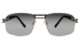 Twan black tinted Gradient sunglasses in varanus variant - is a retangular geometric frame with djustable silicon nose pad.
