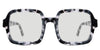 Udo black tinted Standard Solid sunglasses in moonlight variant - square wide frame with Hip Optical logo on temple arms