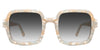 Udo black tinted Gradient glasses in opaline variant - it's wide square frame best to protect eyes from sunny rays