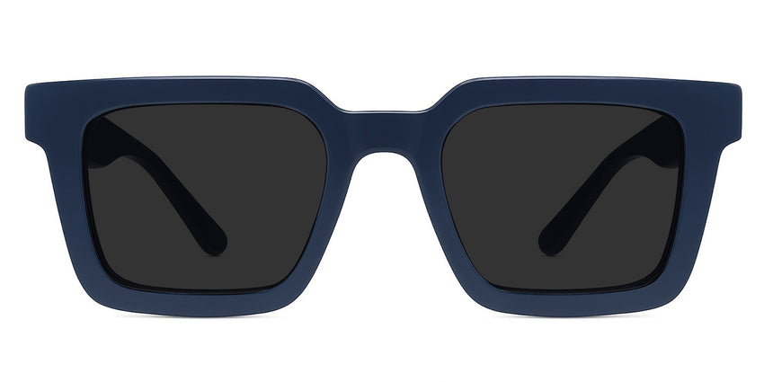 Umer Gray Polarized in Navy variant - is a full rimed frame with built in nose pad and wide broad temple