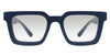 Umer black tinted Gradient in Navy variant - is a square acetate frame with 19mm bridge and 145mm temple