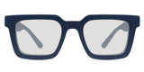 Umer black tinted Standard Solid in Navy variant - is a square acetate frame with 19mm bridge and 145mm temple