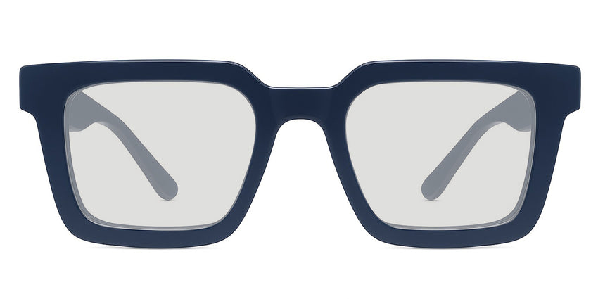 Umer black tinted Standard Solid in Navy variant - is a square acetate frame with 19mm bridge and 145mm temple
