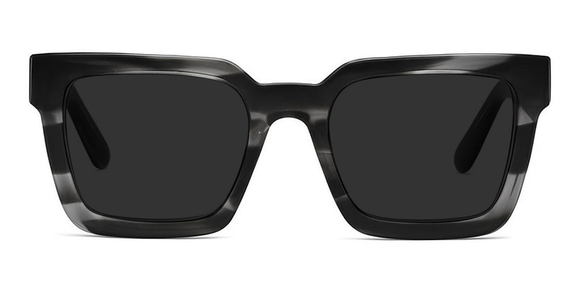 Umer black tinted Standard Solid in Obsidian variant - an acetate frame with large viewin area and marble pattern design