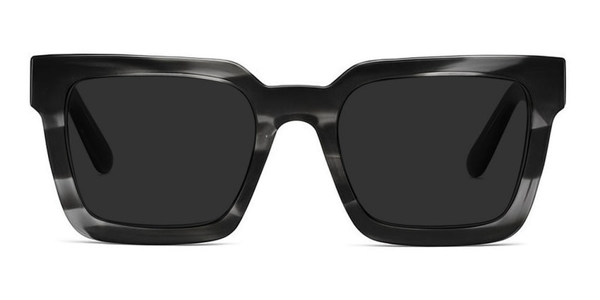 Umer Gray Polarized in Obsidian variant - an acetate frame with large viewin area and marble pattern design
