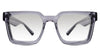 Umer black tinted Gradient sunglasses in silver cloud variant - it's wide frame for medium to wide faces